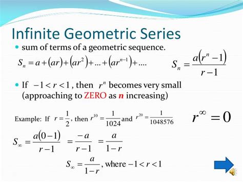 PPT - Infinite Geometric Series PowerPoint Presentation - ID:5277225