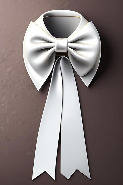 Premium AI Image | White ribbon bow