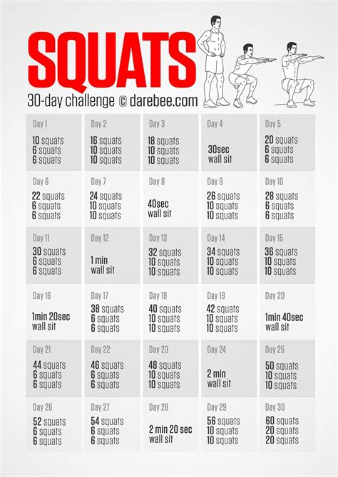 Squat Circuit Challenge Printable