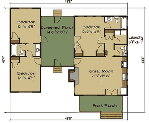 3 Bed Dog Trot House Plan with Sleeping Loft - 92377MX | Architectural ...