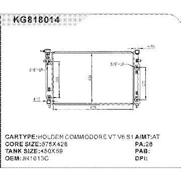 Car Radiator Car:holden Commodore Vt V6 S1oem:jr1013c, High Quality Car ...