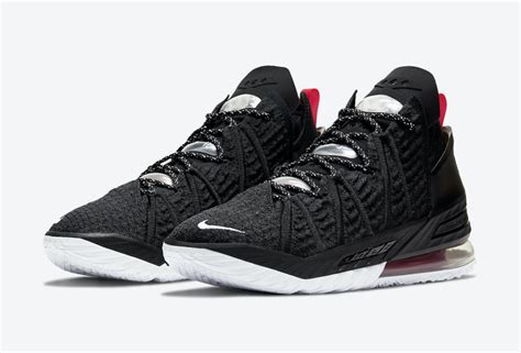 Nike LeBron 18 Black University Red White CQ9283-001 Release Date - SBD