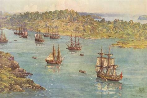 The First Fleet in Sydney Cove, 27th January 1788 - Kowethas Ertach Kernow