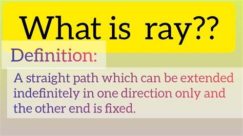 What is a ray? Properties of a ray in maths|| - YouTube