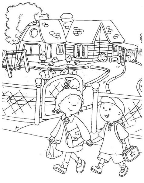 Caillou And Rosie Coloring Pages