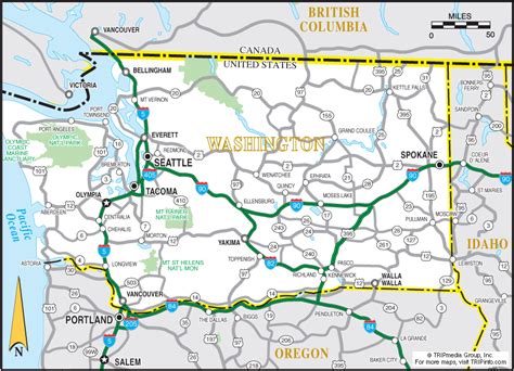 Detailed Map Of Western Washington