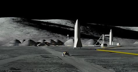 human Mars: SpaceX Moon Base Alpha