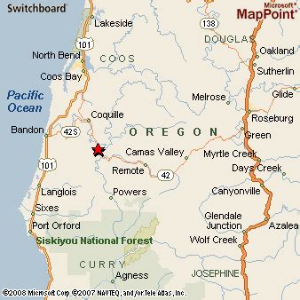 Where is Myrtle Point, Oregon? see area map & more