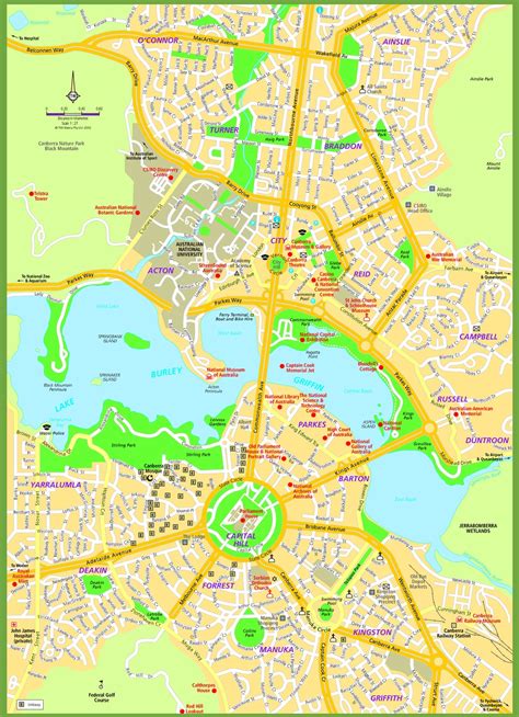 Canberra street map - Ontheworldmap.com