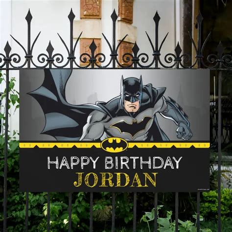 Batman | Chalkboard Happy Birthday Banner | Zazzle | Birthday banner ...