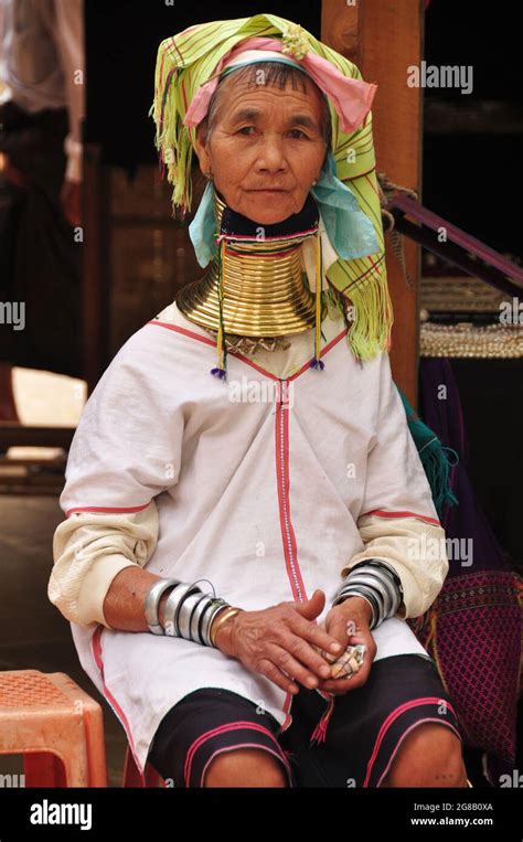 Kayan Lahwi women ethnic groups of Kayah State of Karen people wear the ...