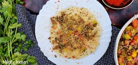 Masala papad with sprouted moth bean chaat | Mildly Indian