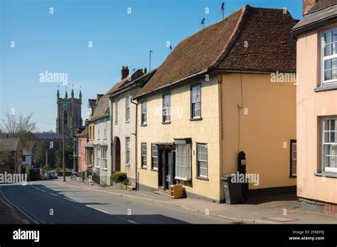 Halstead Essex, view along Head Street towards St Andrew's Parish ...