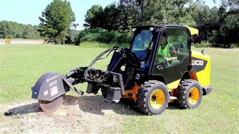 JCB Skid Steer Stump Grinder Attachment - YouTube