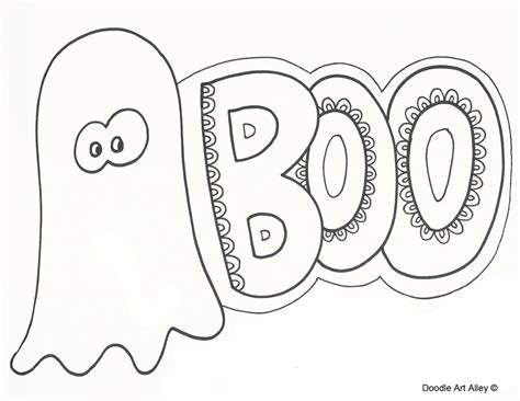 Halloween Coloring Pages - DOODLE ART ALLEY