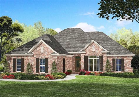 Plan 11753HZ: 3 or 4 Bedroom With Split Layout | Brick exterior house ...