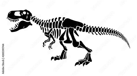 T Rex Skeleton Silhouette