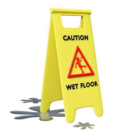 caution slippery or wet floor caution plastic sign with wet area ...