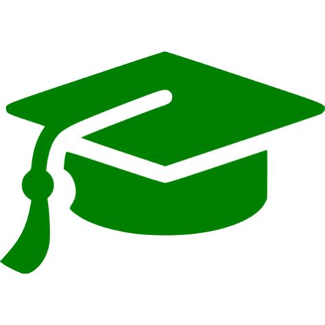 Green graduation cap icon - Free green graduation cap icons