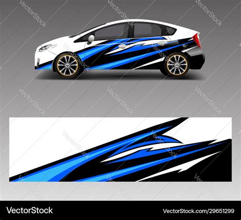 Sport car racing wrap design design template Vector Image