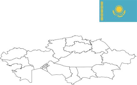 map and flag of Kazakhstan 10199274 Vector Art at Vecteezy