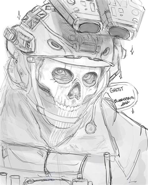 Cod Ghost Drawings