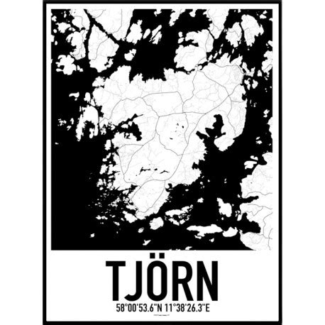 Tjörn Karta Poster. Hitta dina posters online hos Wallstars