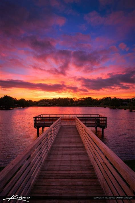 Gorgeous sunset at Coconut Park at theh Acreage in Loxahatchee Florida ...