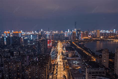 Wuhan City Architecture Night View Night Architecture Night View Sand ...