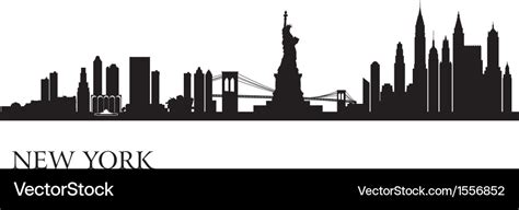 New york city skyline silhouette background Vector Image