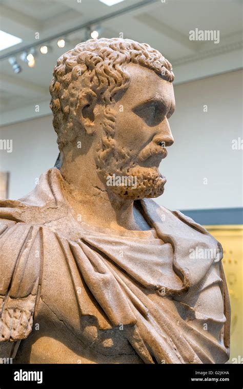 Marble portrait statue of the emperor Septimius Severus in military ...