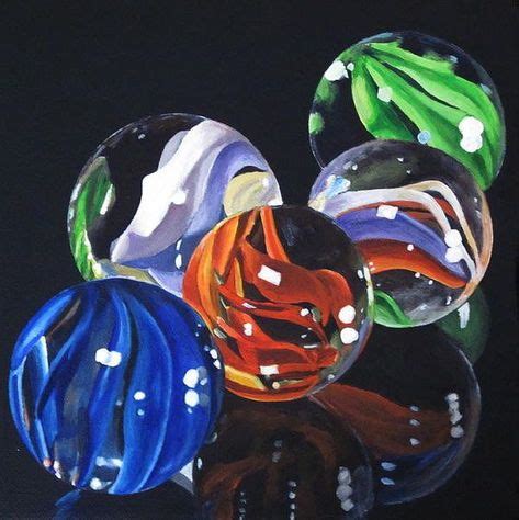 Marbles Painting Art Print by Lillian Bell | Marble painting, Paintings ...