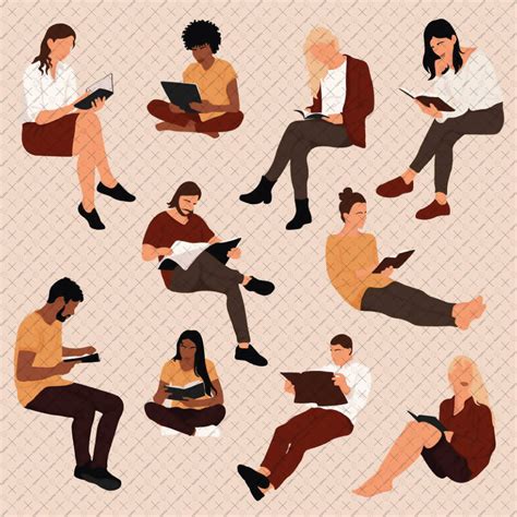 Flat Vector People Reading – Toffu Co