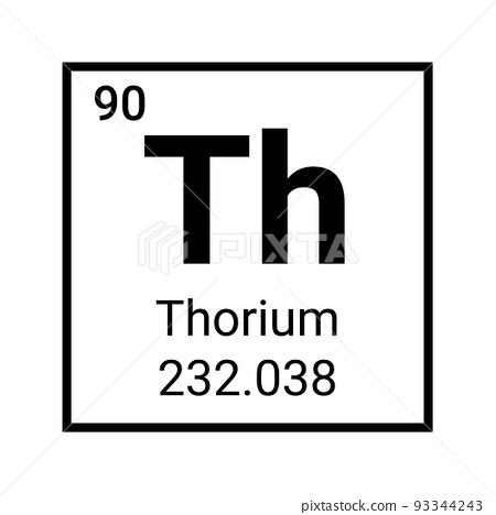 Thorium periodic table element chemistry symbol... - Stock Illustration ...