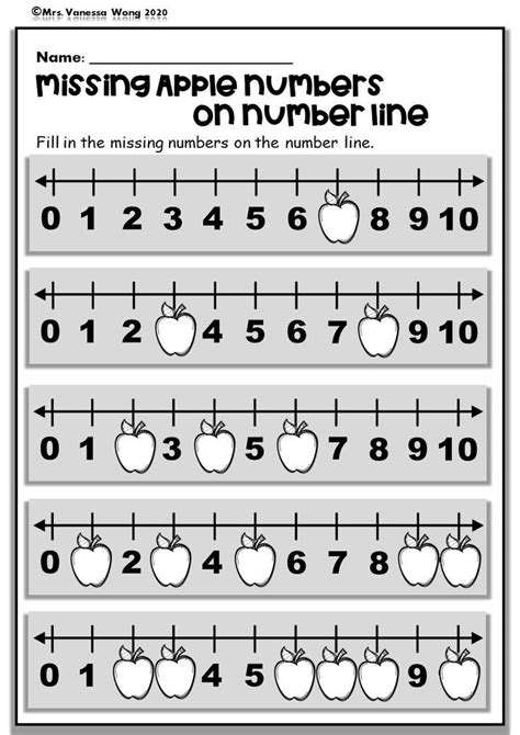 Math Worksheets Number Line