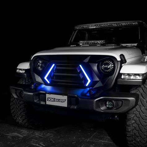 XKchrome LED Grill Kit with DRL Sequential Turn for Jeep Wrangler and ...