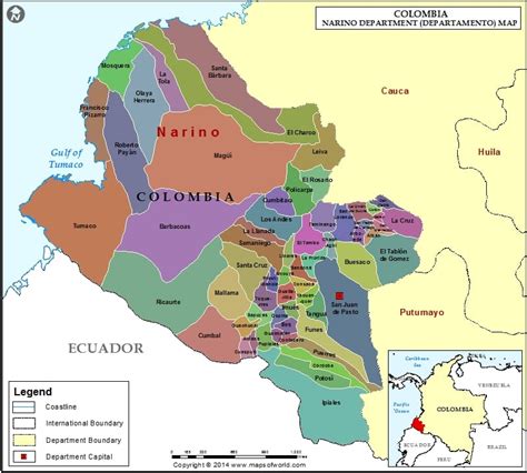 Narino Colombia Map