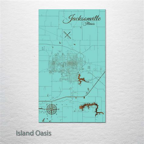 Jacksonville, Illinois Street Map – Fire & Pine