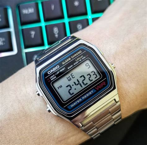 Casio A158WA-1DF | Casio vintage watch, Casio, Casio watch