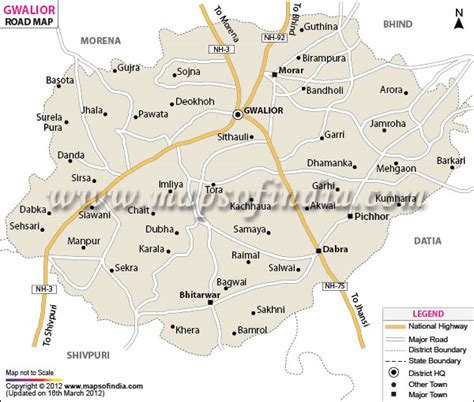 Gwalior Road Map