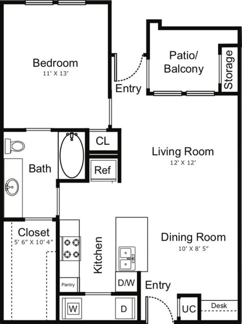 Floor Plans of Encore at Home Town Apartments in North Richland Hills, TX