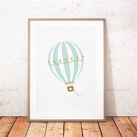 Hot Air Balloon Nursery Wall Art Printable Wall Art Baby | Etsy