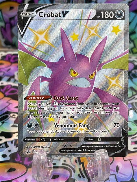 Mavin | Crobat V SWSH098 Shiny Holo Ultra Rare Full Art Pokemon Black ...