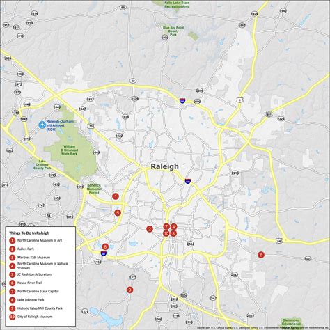 Raleigh NC Map, North Carolina - GIS Geography