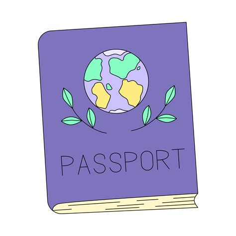 pasaporte en dibujos animados estilo aislado en blanco antecedentes ...