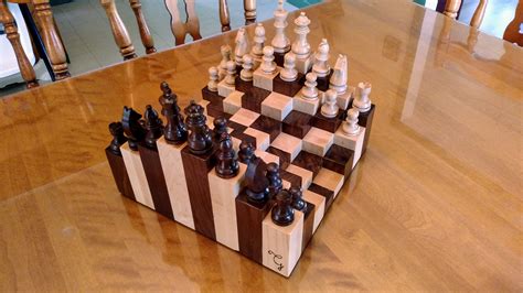 3D Chessboard | Chess board, Woodworking, Gifts