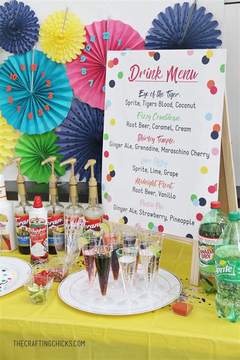 Mocktails for Kids' Plus Printable Menu - The Crafting Chicks