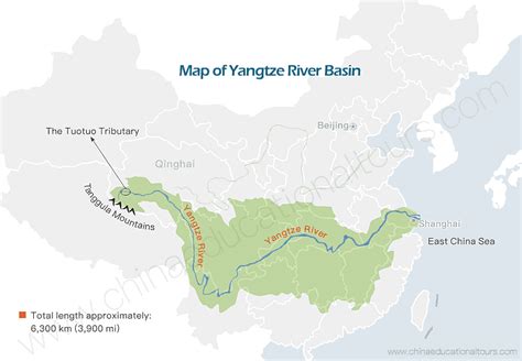 Map of Yangtze River Basin | China map, River basin, Shanghai map