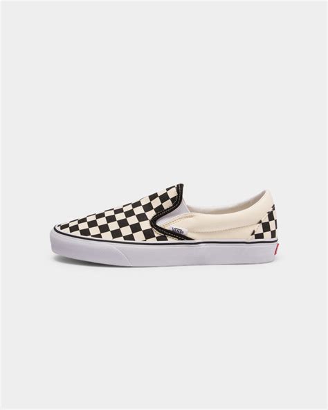 Vans Classic Slip-On (Checkerboard) Black/White | Culture Kings US