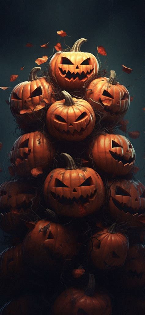 Dark Halloween Pumpkins Aesthetic Wallpapers - Fall Wallpapers